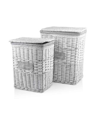 PINO Komplet 2 koszy na pranieL:38x28x47cm XL: 43x34x54CM