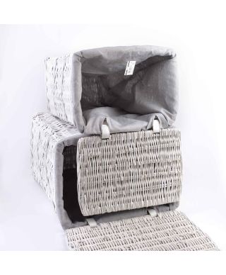 PINO Komplet 2 koszy na pranieL:38x28x47cm XL: 43x34x54CM