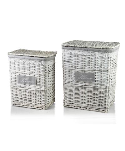 PINO Komplet 2 koszy na pranieL:38x28x47cm XL: 43x34x54CM