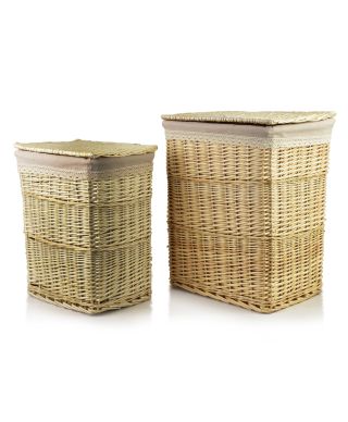 PINO Komplet 2 koszy na pranieL:38x28x47cm XL: 43x34x54CM