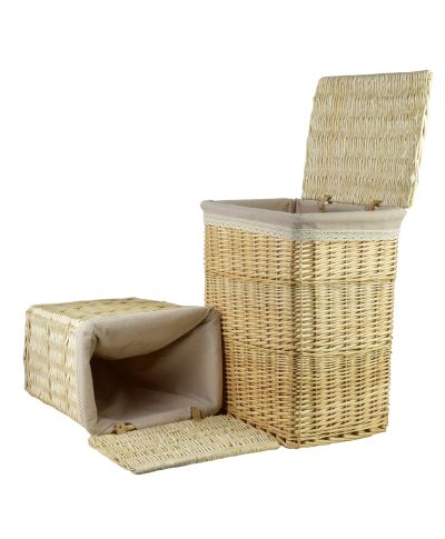 PINO Komplet 2 koszy na pranieL:38x28x47cm XL: 43x34x54CM