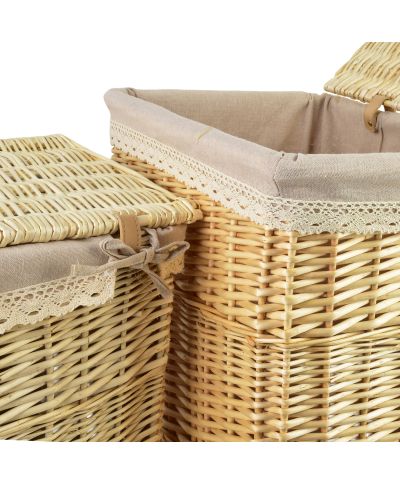 PINO Komplet 2 koszy na pranieL:38x28x47cm XL: 43x34x54CM