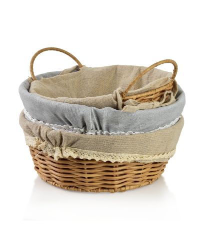 SINO Koszyk 23x23x9cm materiał koronka