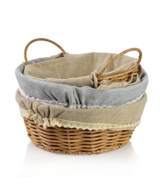 SINO Koszyk 23x23x9cm materiał koronka