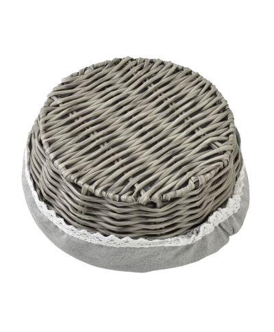 SINO Koszyk 23x23x9cm materiał koronka