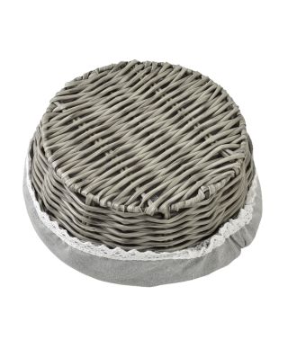 SINO Koszyk 23x23x9cm materiał koronka