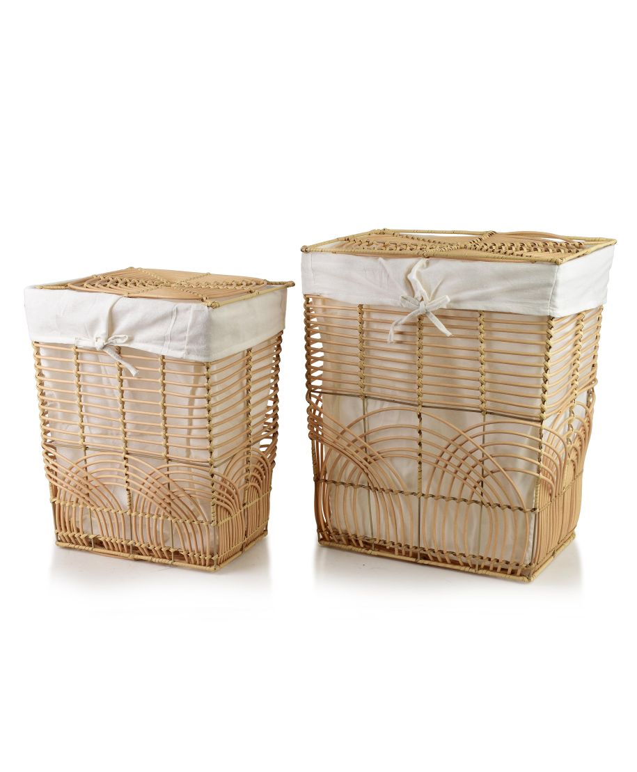 PINO Komplet 2 koszy na pranie ażur33x45x52cm/25x37x46cm