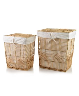 PINO Komplet 2 koszy na pranie ażur33x45x52cm/25x37x46cm