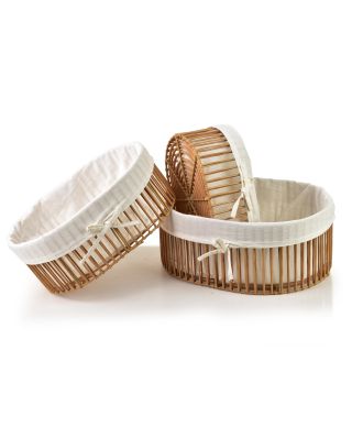 WILL Komplet 3 koszy owalnych XL40X30,5X16CM L35X26X14CM M30X20X12CM