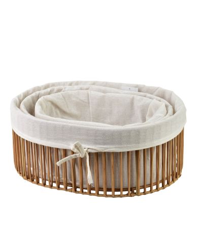 WILL Komplet 3 koszy owalnych XL40X30,5X16CM L35X26X14CM M30X20X12CM