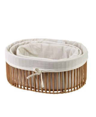 WILL Komplet 3 koszy owalnych XL40X30,5X16CM L35X26X14CM M30X20X12CM