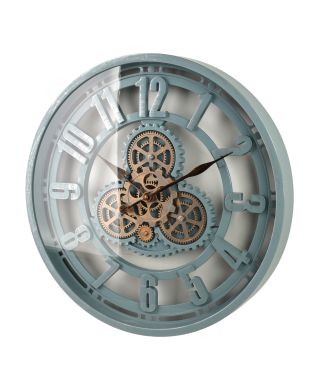 RAMSEY Zegar 50x50x6,5cm morski, ruchomy cichy mechanzim