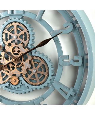 RAMSEY Zegar 50x50x6,5cm morski, ruchomy cichy mechanzim