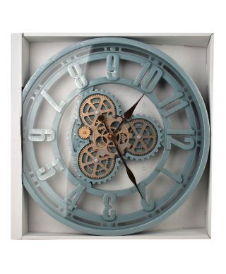 RAMSEY Zegar 50x50x6,5cm morski, ruchomy cichy mechanzim