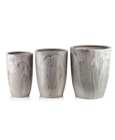 NEVA MARBLE Komplet 3 osłonek ceramicznych 37x37x47/30x30x43/24x24x40cm