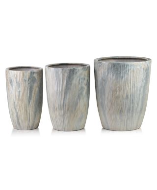 NEVA MARBLE Komplet 3 osłonek ceramicznych 37x37x47/30x30x43/24x24x40cm