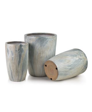 NEVA MARBLE Komplet 3 osłonek ceramicznych 37x37x47/30x30x43/24x24x40cm