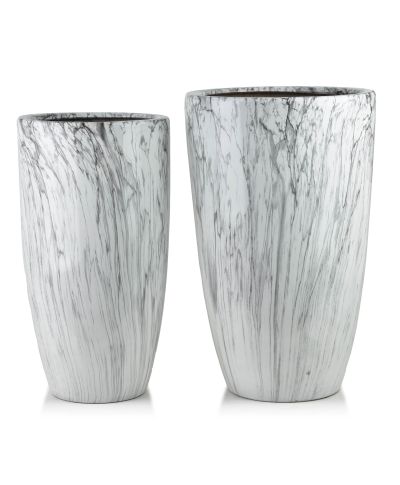 NEVA MARBLE Komplet 2 osłonek ceramicznych 39x39x62/31x31x58 cm