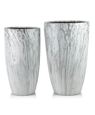 NEVA MARBLE Komplet 2 osłonek ceramicznych 39x39x62/31x31x58 cm