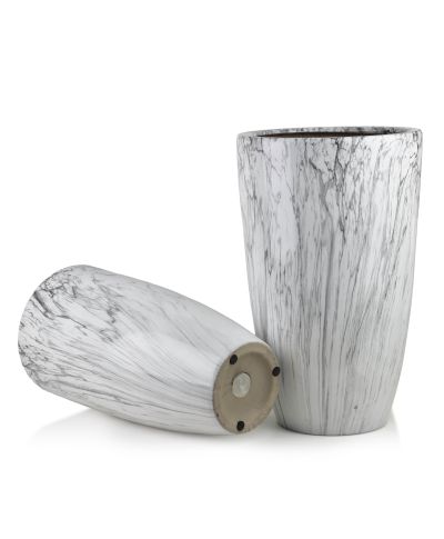 NEVA MARBLE Komplet 2 osłonek ceramicznych 39x39x62/31x31x58 cm