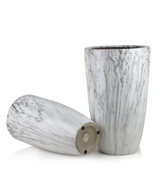 NEVA MARBLE Komplet 2 osłonek ceramicznych 39x39x62/31x31x58 cm