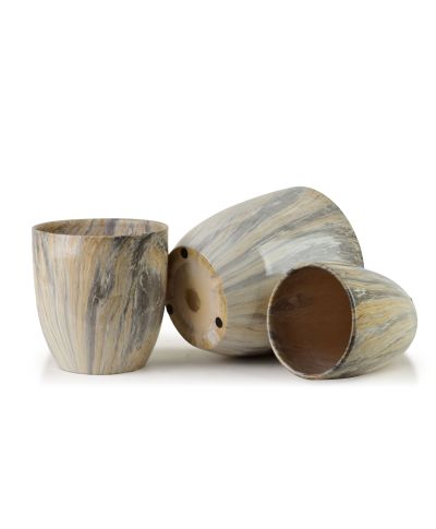 NEVA MARBLE Komplet 3 osłonek ceramicznych 30,5x30,5xh30,5/26x26x27/20,5x20,5x23 cm