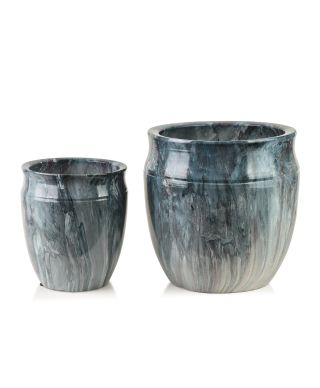 NEVA MARBLE Komplet 2 osłonek ceramicznych 30,5x30,5x30,5/20,5x20,5x23 cm