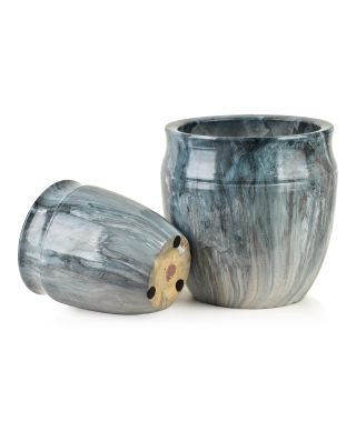 NEVA MARBLE Komplet 2 osłonek ceramicznych 30,5x30,5x30,5/20,5x20,5x23 cm