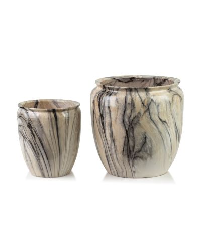 NEVA MARBLE Komplet 2 osłonek ceramicznych 30,5x30,5x30,5/20,5x20,5x23 cm