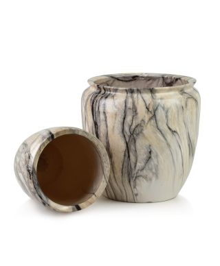 NEVA MARBLE Komplet 2 osłonek ceramicznych 30,5x30,5x30,5/20,5x20,5x23 cm