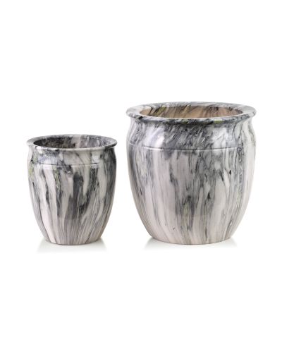 NEVA MARBLE Komplet 2 osłonek ceramicznych 30,5x30,5x30,5/20,5x20,5x23cm