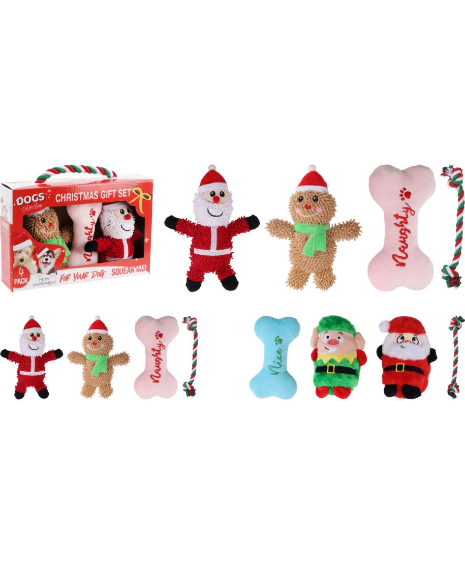ŚWIĄTECZNA ZABAWKA DLA PSA kpl 4SZT