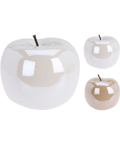 DEKORACJA JABŁKO 4CM 2 RODZAJE CLR