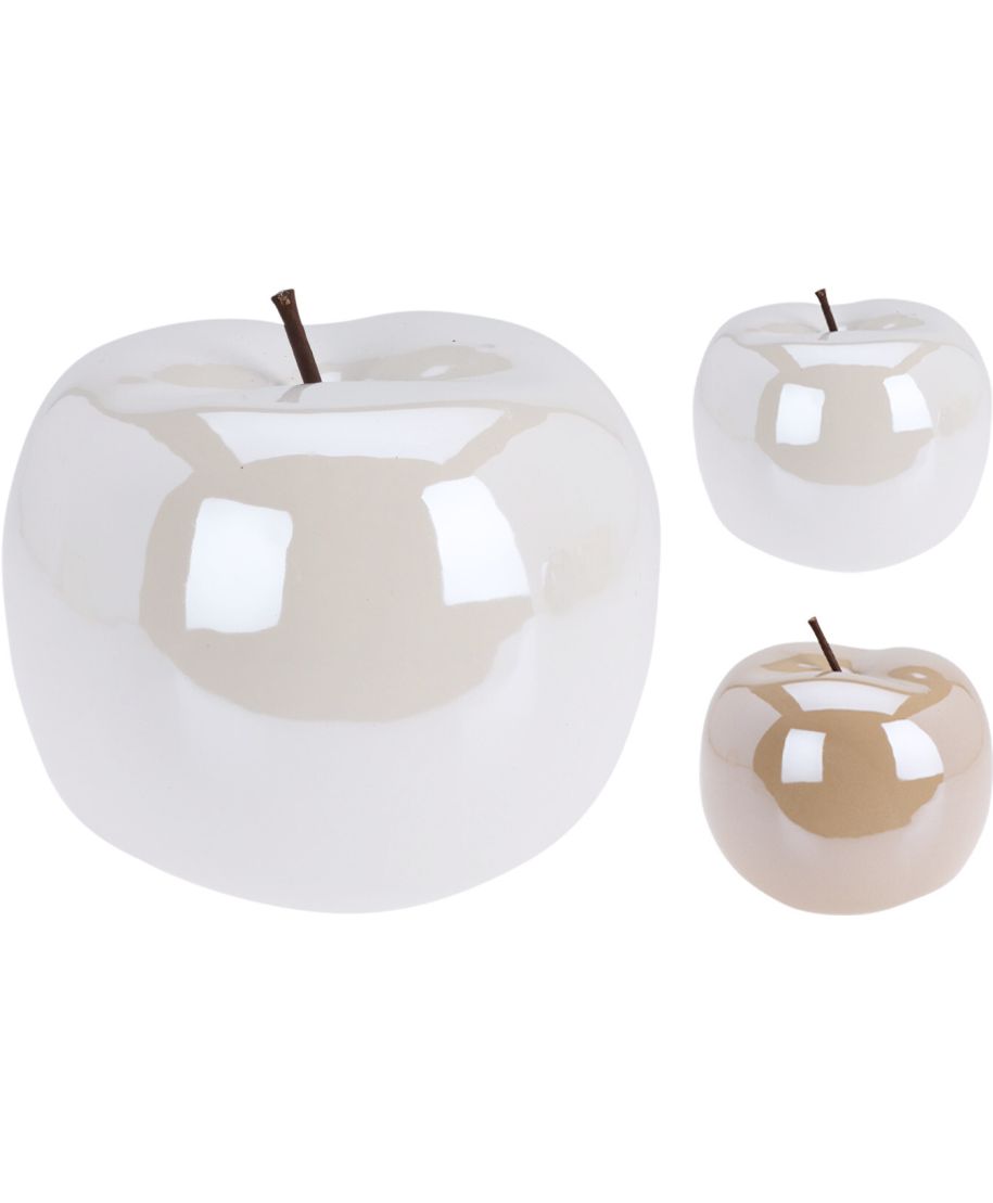 DEKORACJA JABŁKO 4CM 2 RODZAJE CLR