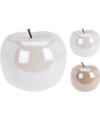 DEKORACJA JABŁKO 4CM 2 RODZAJE CLR
