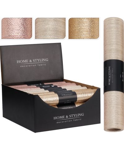 TKANINA DEKORACYJNA 20X3CM 3 RODZAJE COL