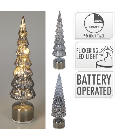 CHOINKA SZKLANA LED 40CM