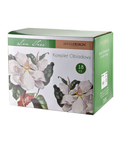 LEA TREE Komplet obiadowy 18części26cm obiad/21cm deser/15cm miska