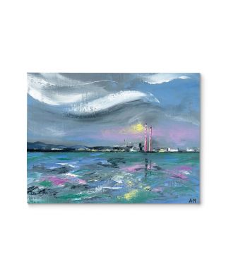 Poolbeg Chimneys - obraz na płótnie