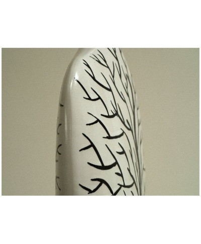 Wazon ceramiczny - Biały Drzewko - 32,5x12x42,5cm