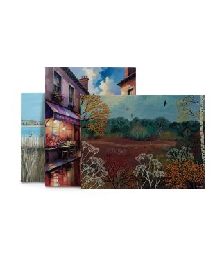 Autumn Walk - obraz na płótnie