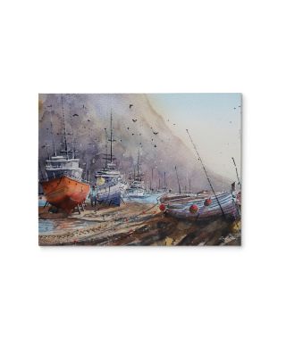 Docked - obraz na płótnie