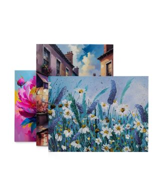 Daisies And Wild Pea Flowers - obraz na płótnie