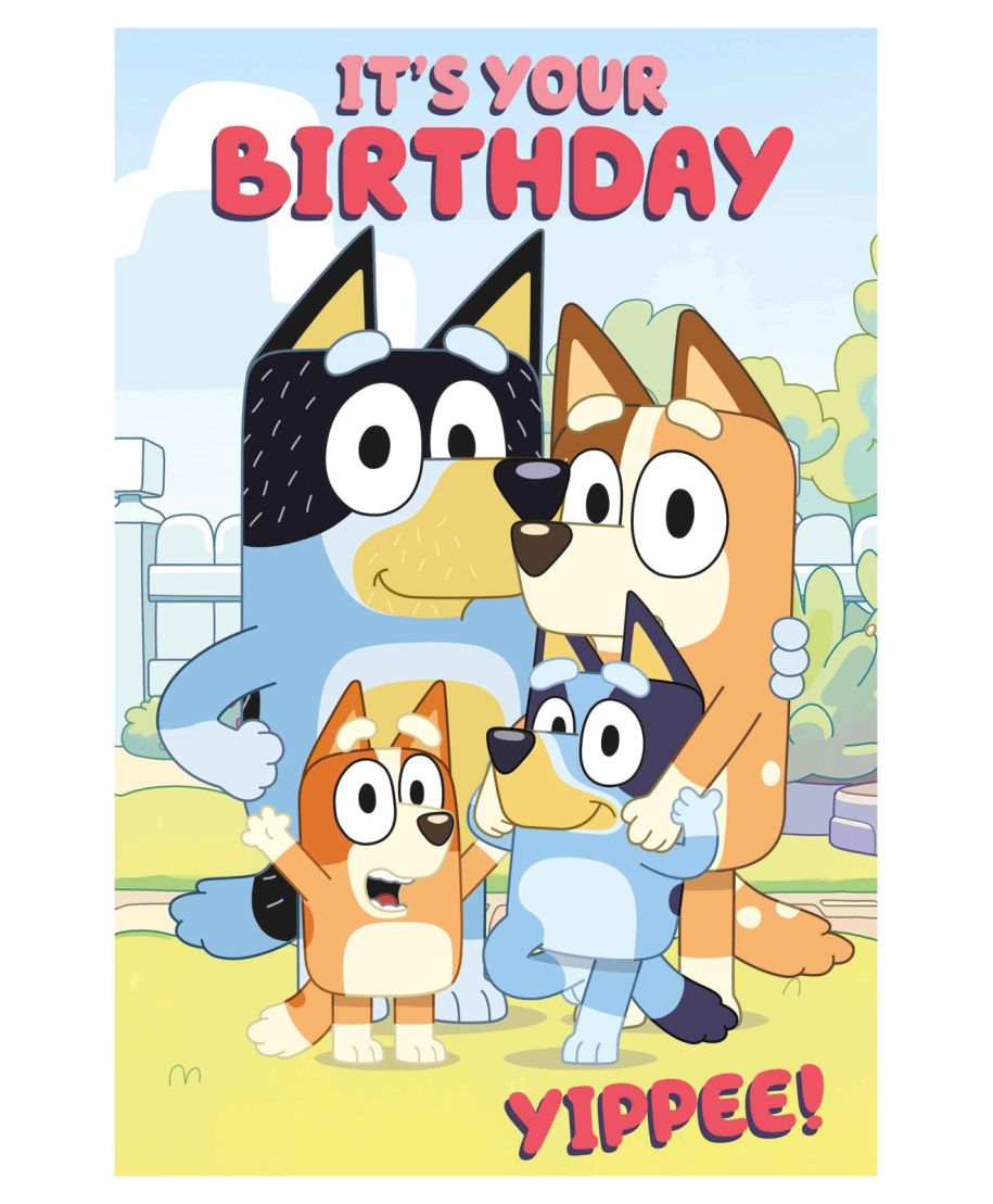 Bluey - kartka urodzinowa Bluey - kartka urodzinowa