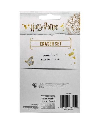 Harry Potter Hogwarts - zestaw 5 gumek do mazania