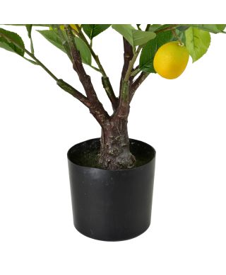 VIRIDIS Sztuczny kwiat drzewko cytrynowe 14x11x65cm