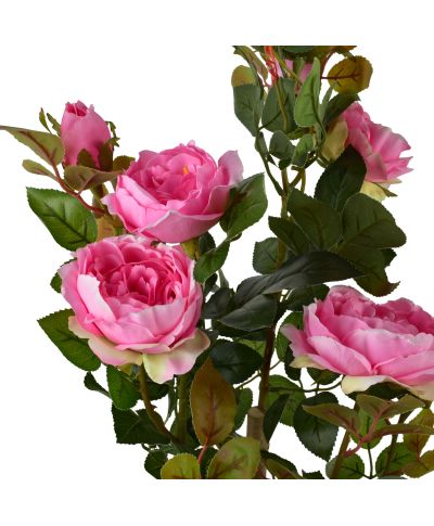 VIRIDIS Sztuczny kwiat róża 13x13x68cm różowa