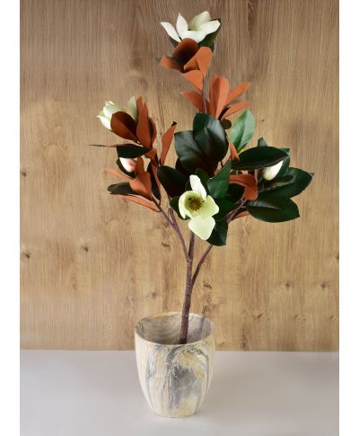 VIRIDIS Sztuczny kwiat magnolia 15x14x120cm