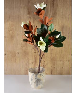 VIRIDIS Sztuczny kwiat magnolia 15x14x120cm