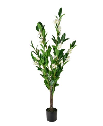 VIRIDIS Sztuczny kwiat biały 13x12x117cm